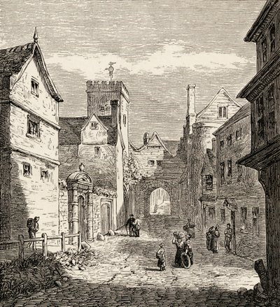 The North Gate and Bocardo Prison, Oxford, c.1865 by English School